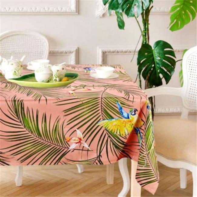 TXT0032 PARROT PEMBE MASA ÖRTÜSÜ DİKDÖRTGEN 230X150 CM