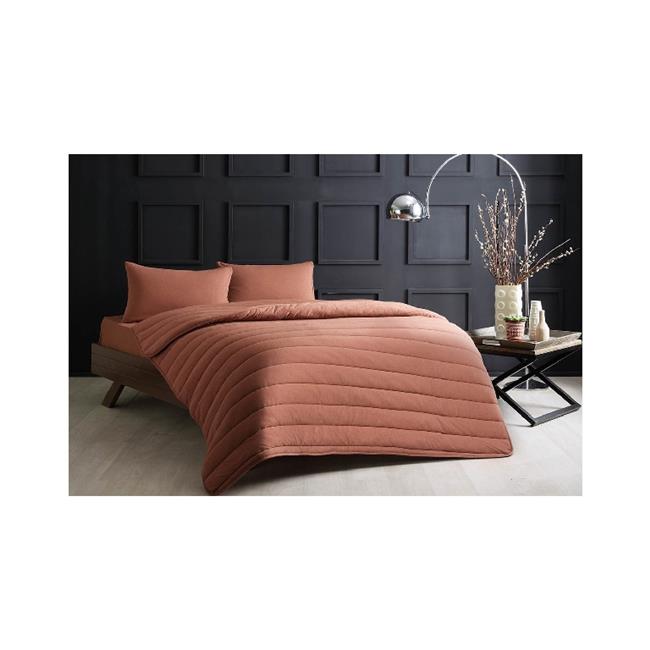 JERSEY KOYU SOMON YORGAN SETİ ÇİFT KİŞİLİK