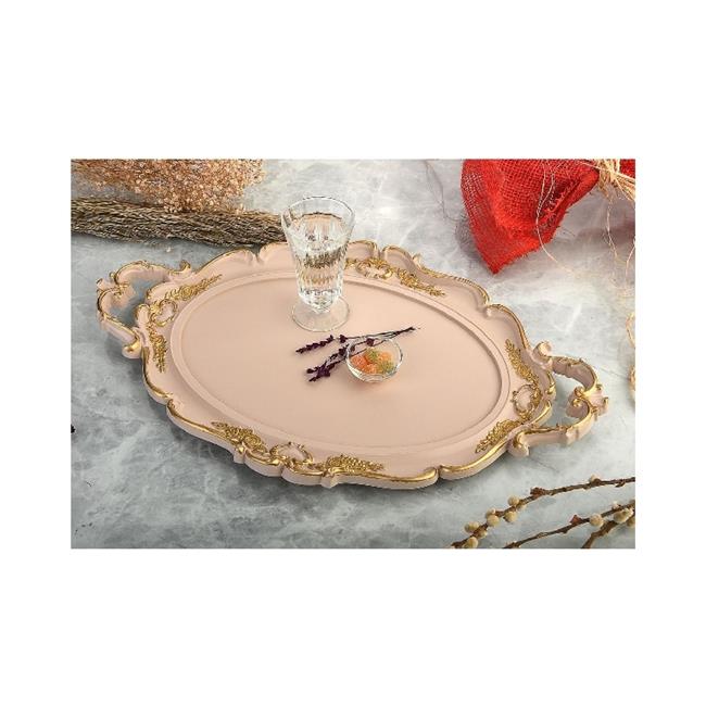 KU-242Y HÜRREM LÜX TEPSİ AÇIK KAHVE YALDIZLI